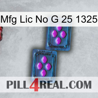 Mfg Lic No G 25 1325 03